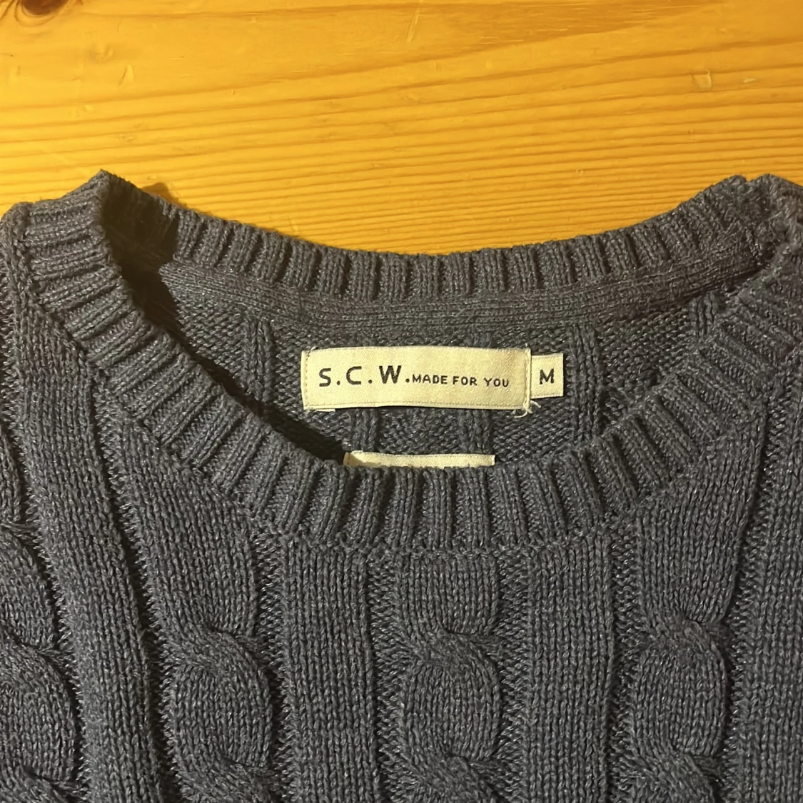 Mörkblå stickad tröja från S.C.W. - 90