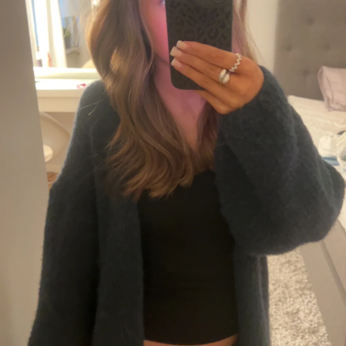 Mörkblå kofta från Lindex