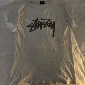 Vit t-shirt från Stüssy - Stüssy T-shirt utan några fläckar men få väldigt små hål