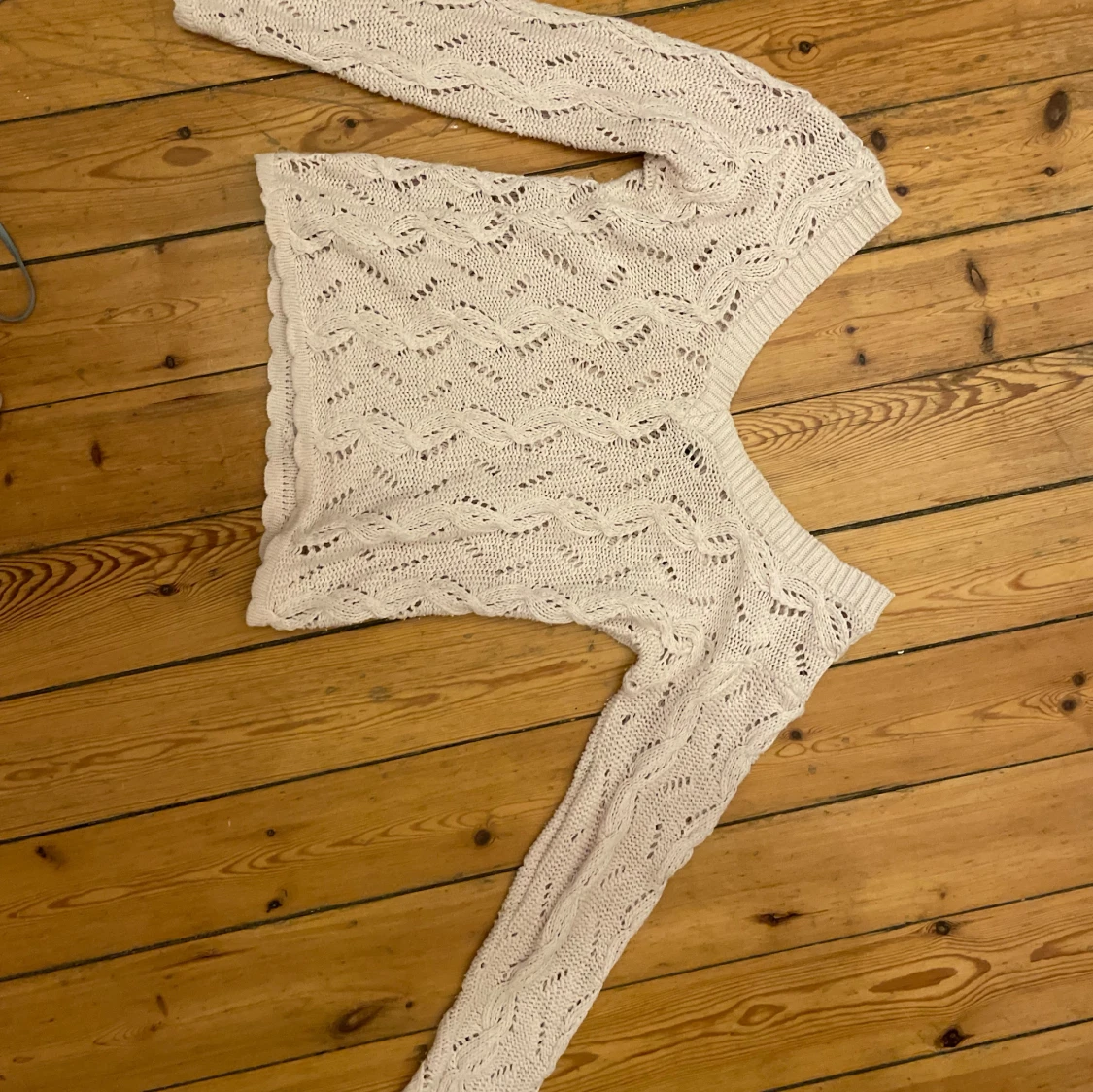 Rosa stickad tröja - 91