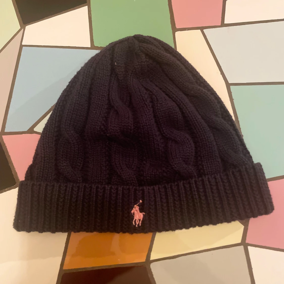 Svart stickad mössa från Polo Ralph Lauren