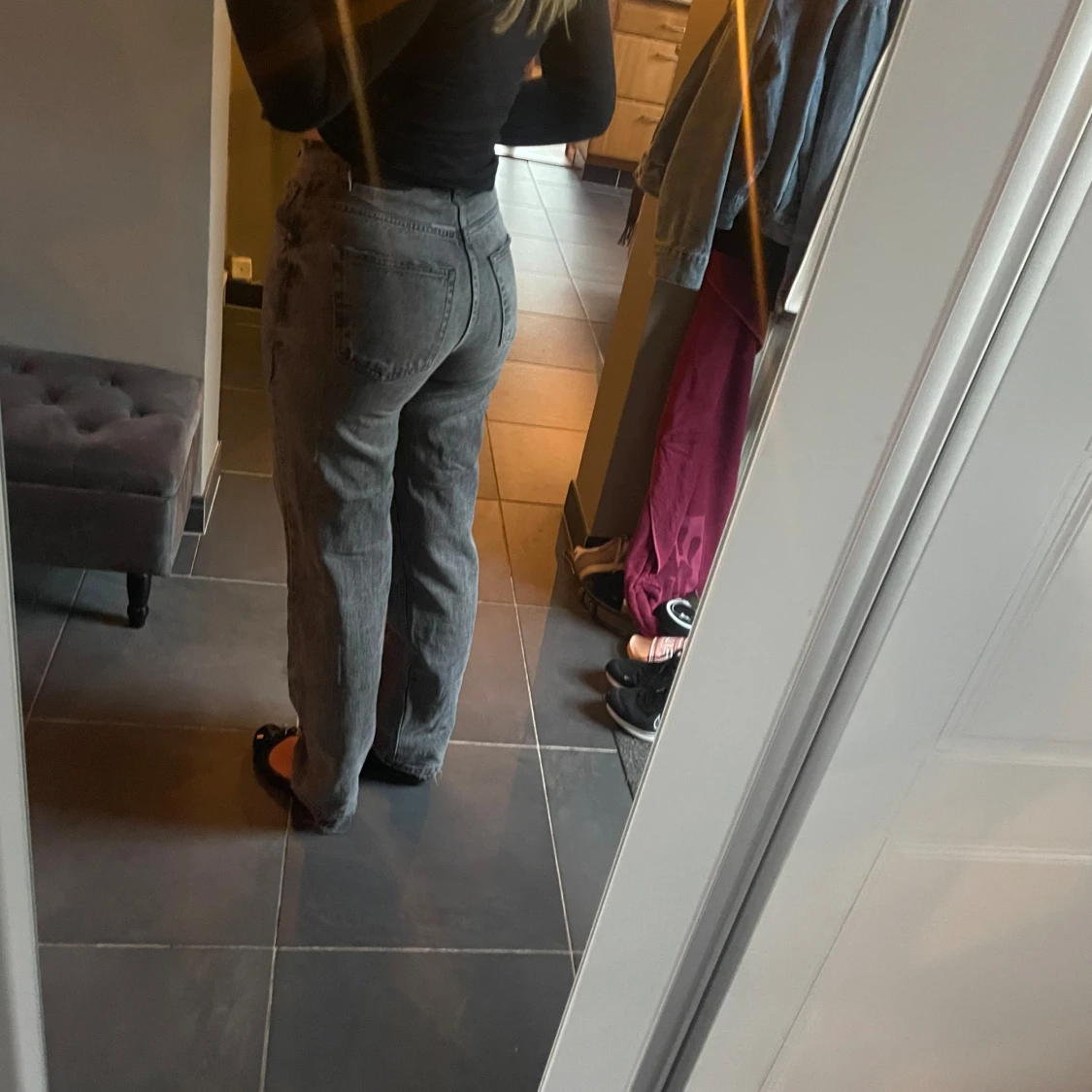 Gråa jeans loose-fit - 90