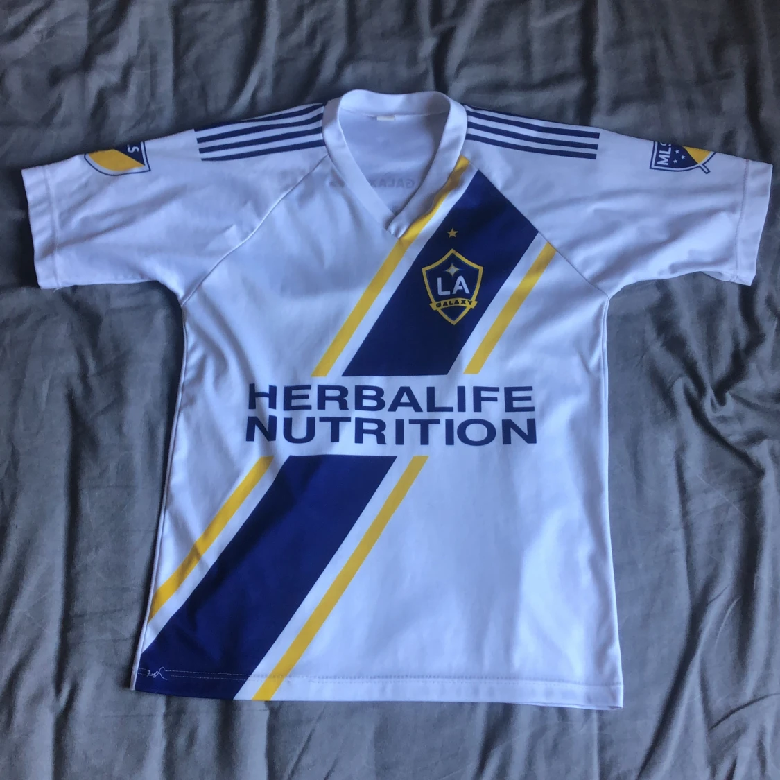 Vit LA Galaxy fotbollströja