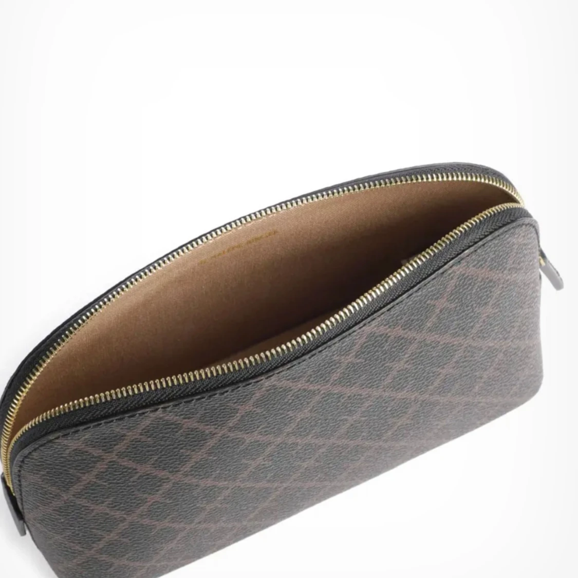 Sminksväska i brun med mönster. Inplastad oanvänd - 91