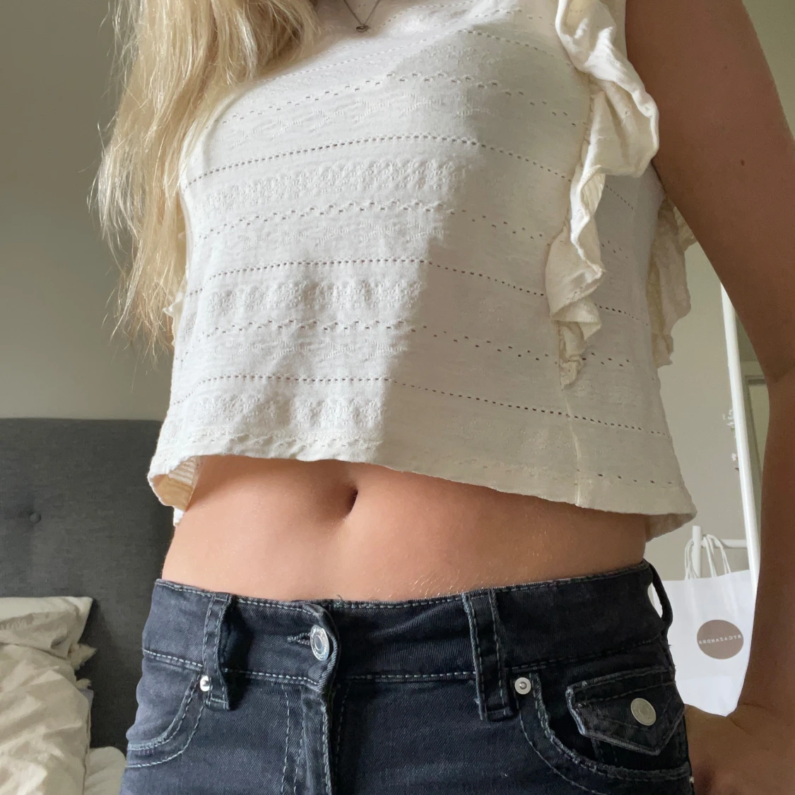 Gullig volangtopp - 90