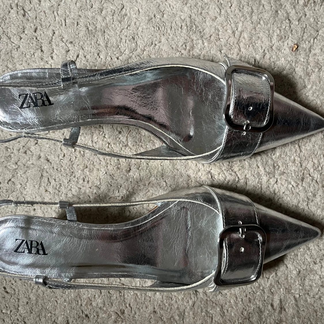 Chrome kitten heels  - 90