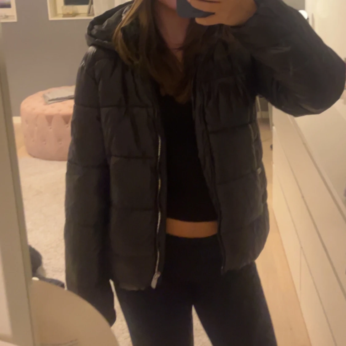 Svart pufferjacka - 91