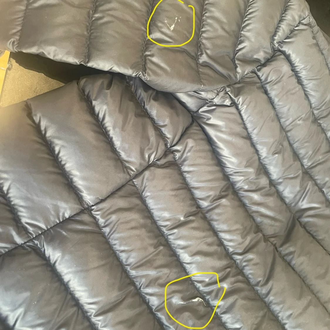 Äkta jättefin mörkblå tunn dunjacka Moncler  - 91