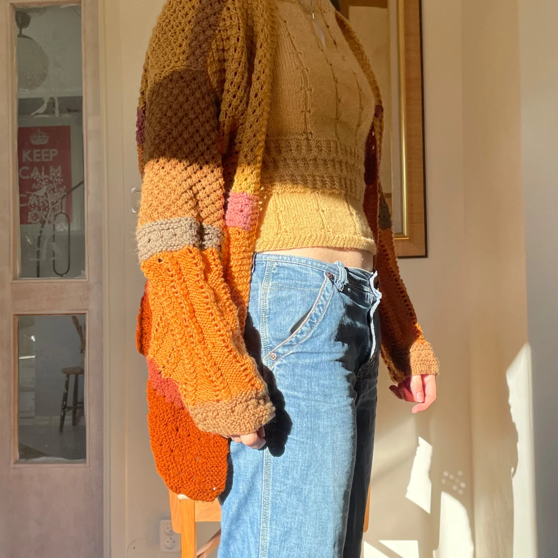 Höstig varm kofta - 90