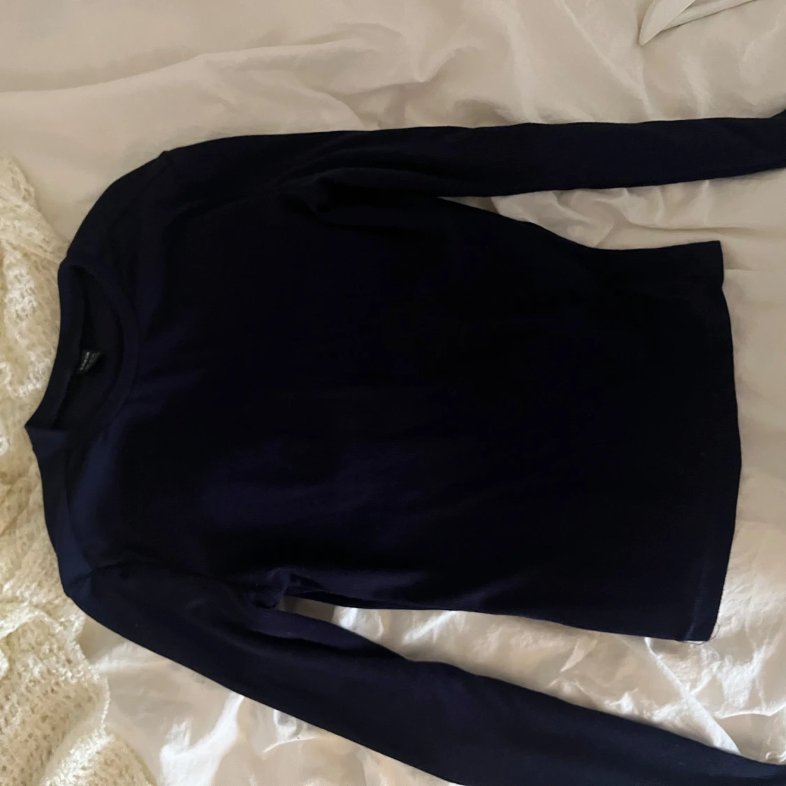 Mörkblå långärmad tröja - 90