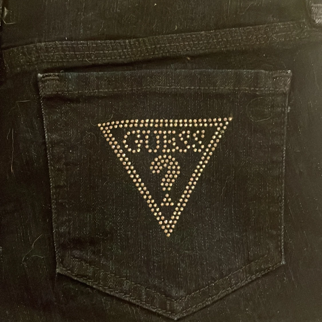 Mörkblåa lågmidjade jeans shorts - 92