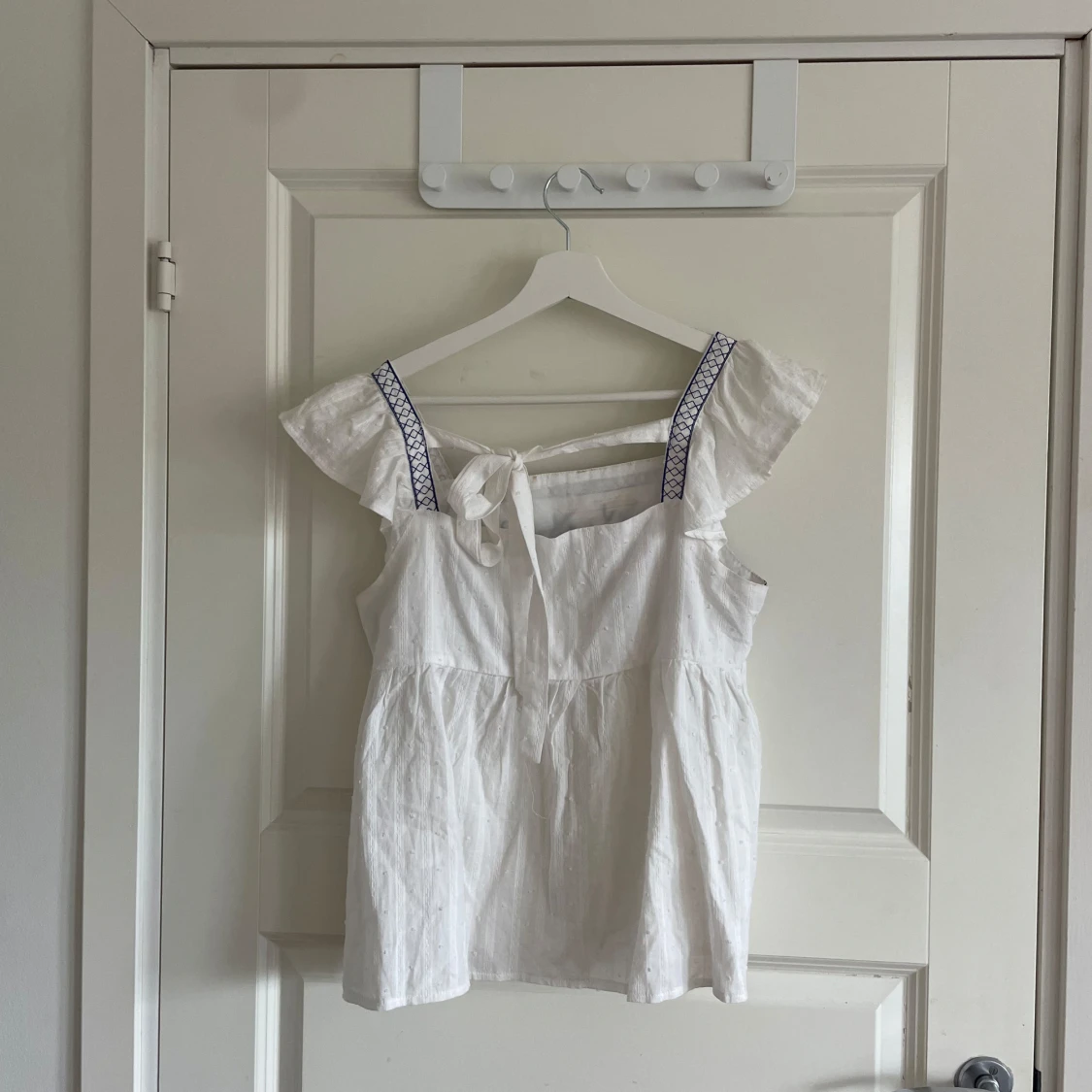 Vit mönstrad top - 90