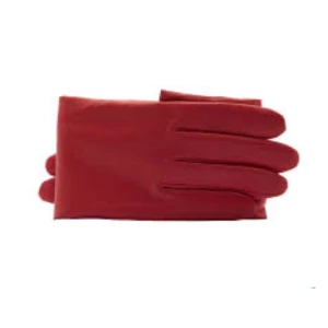D’Heygere - D’heygere  Convertible gloves  Red leather with satin lining Can be worn as just gloves or attached with the press buttons and worn as a scarf, arm cuffs, hanging from the belt etc. Rrp 3200:- Unisex