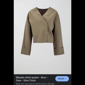 Blanket stich jacket  - Brun/grön ”jacka”/kofta från Gina tricot. Använd få tal gånger, säljer på grund av att den inte kommer till användning. Pris går att diskutera!🤎