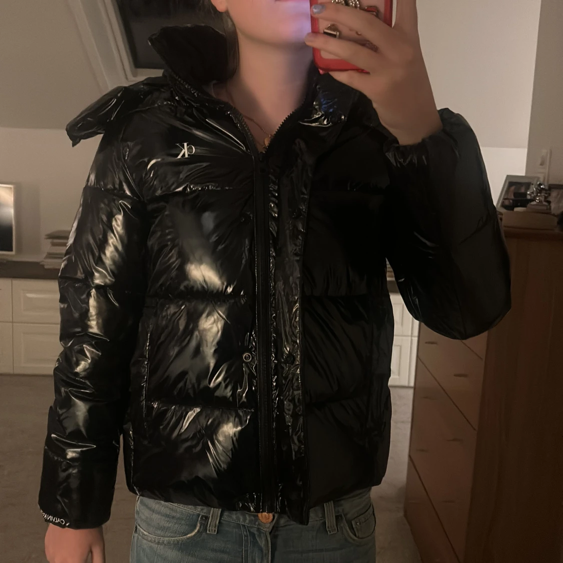 Svart pufferjacka från Calvin Klein - 90