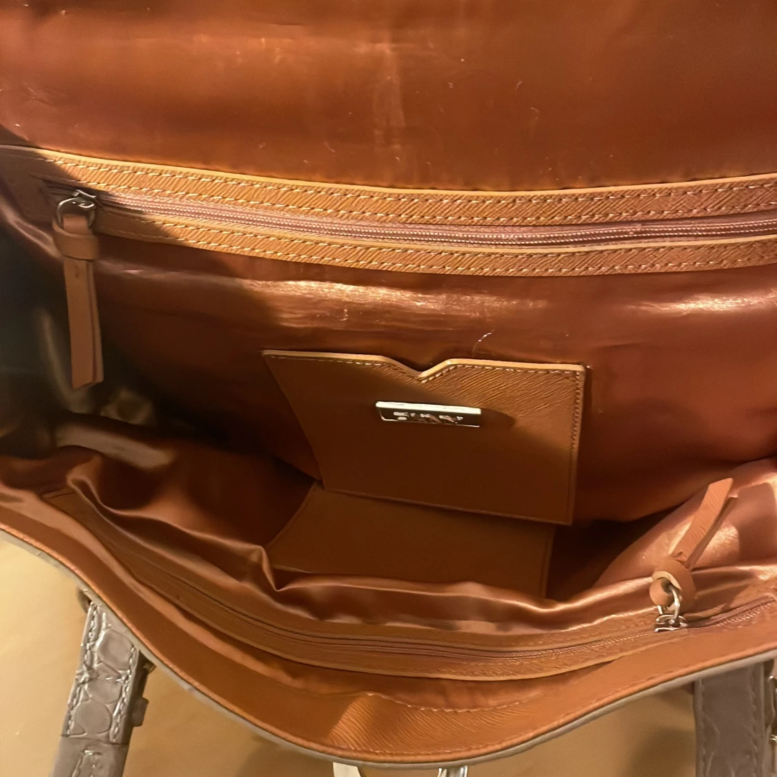 Gammelrosa/beige rymlig väska - 92