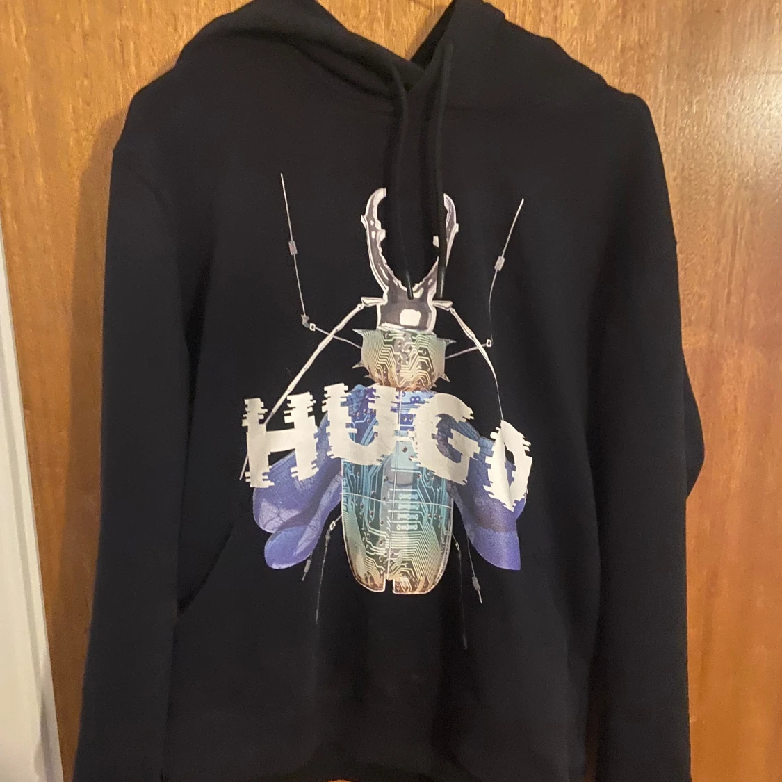 Svart hoodie från Hugo