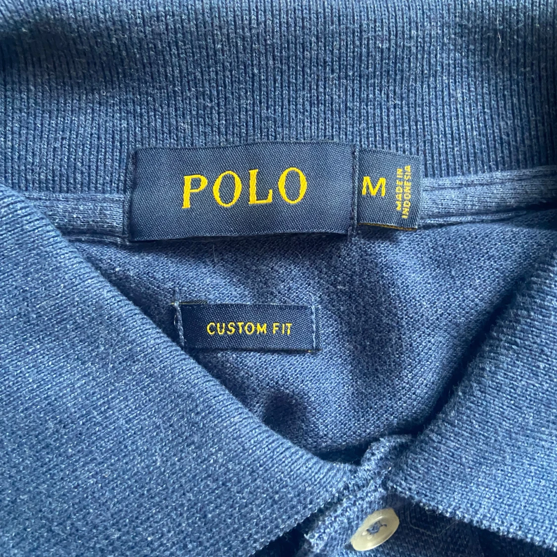Blå pikétröja från Ralph lauren - 92