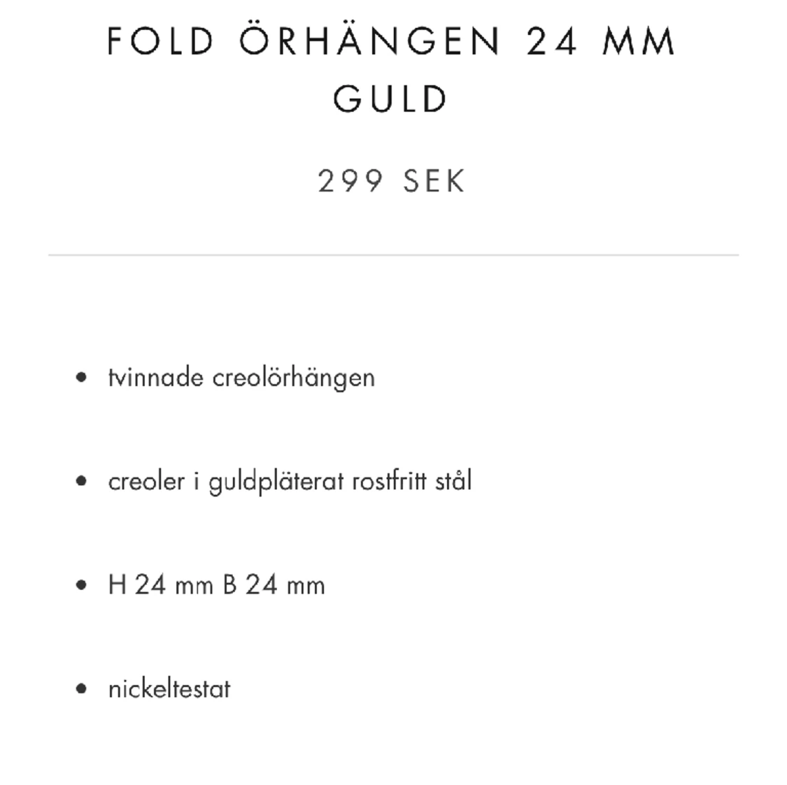 Guldiga örhängen - 90