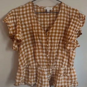 rutig topp - söt gul rutig topp