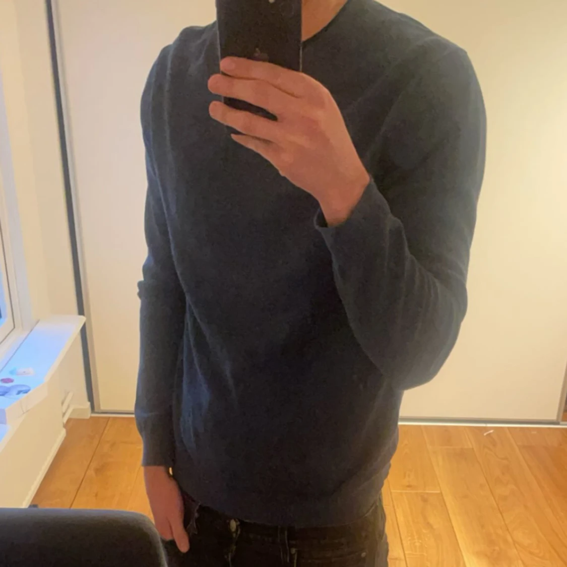 Ull tröja (Melange blått)