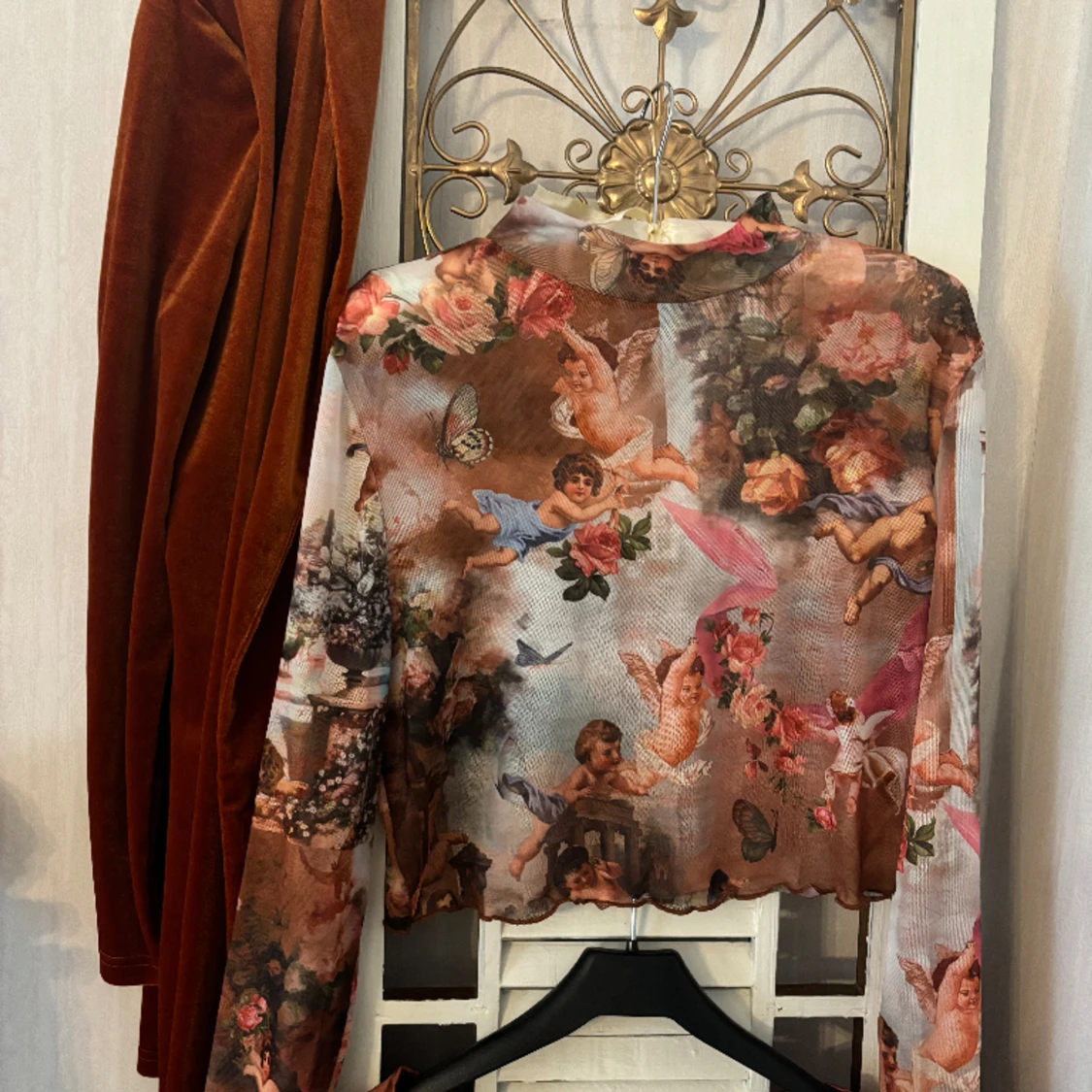 Siden kjol sammet kofta lång vacker topp nytt! - 90