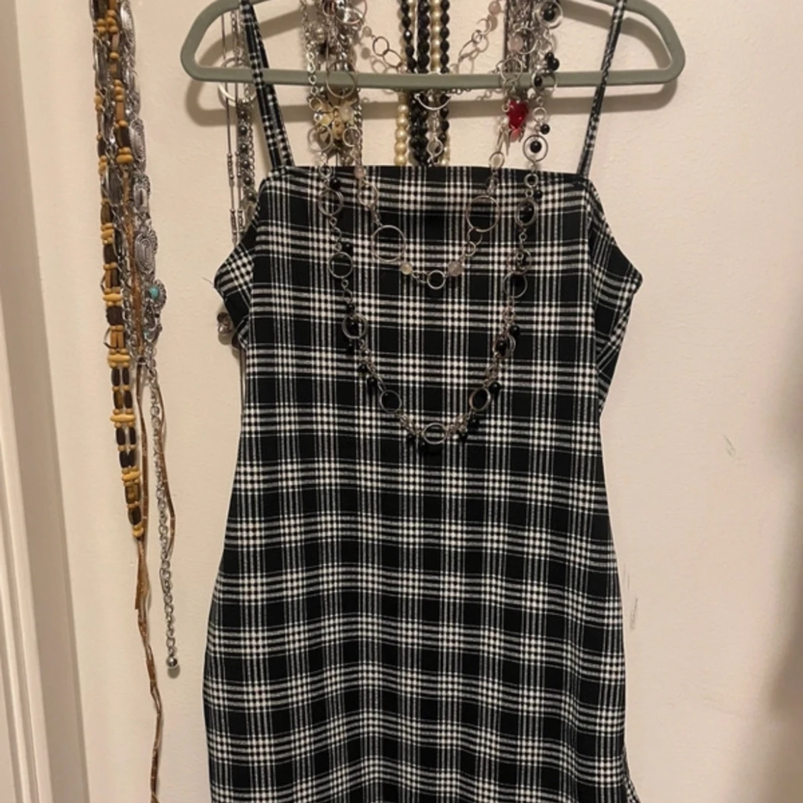 Rutig mini klänning