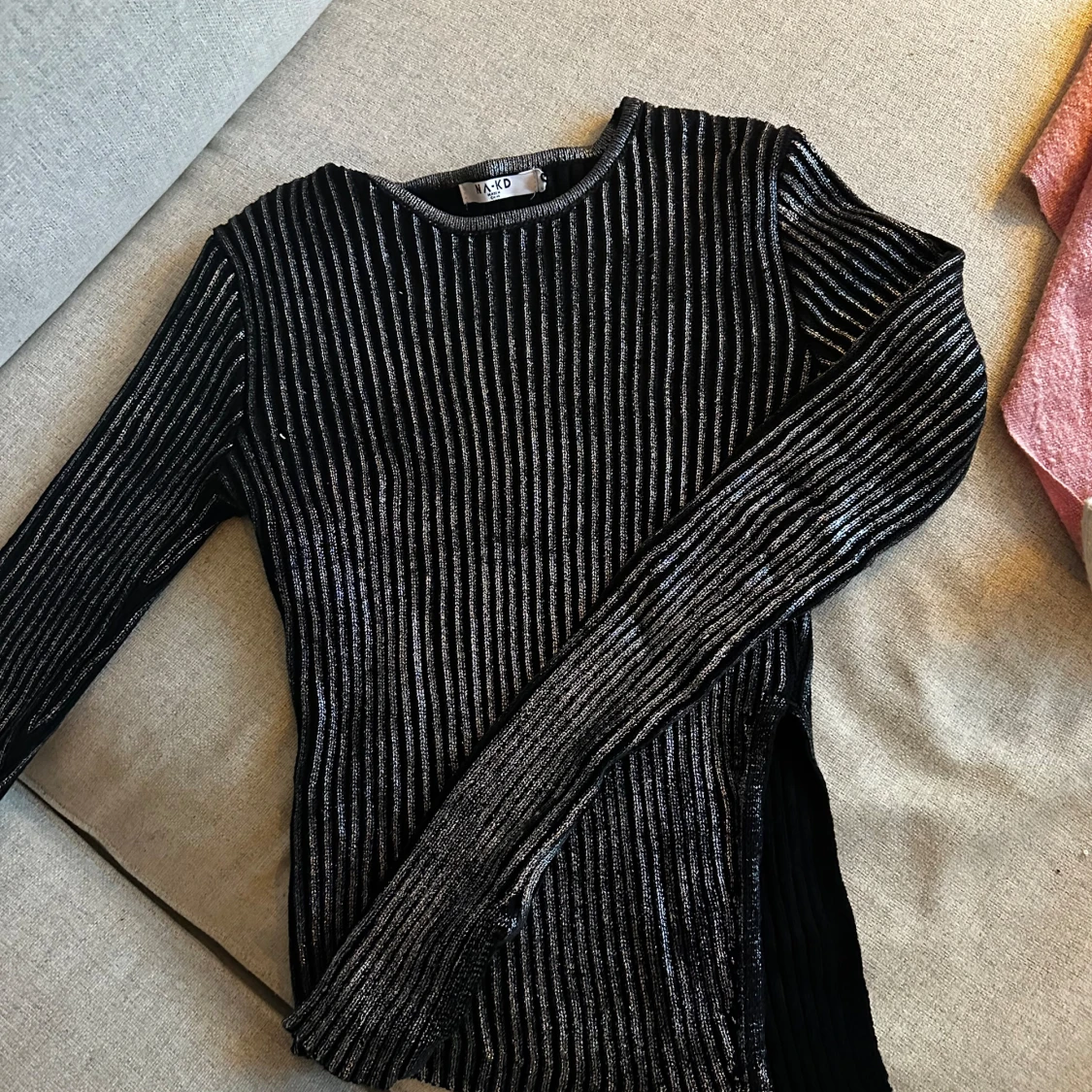 Svart/silver topp - 90