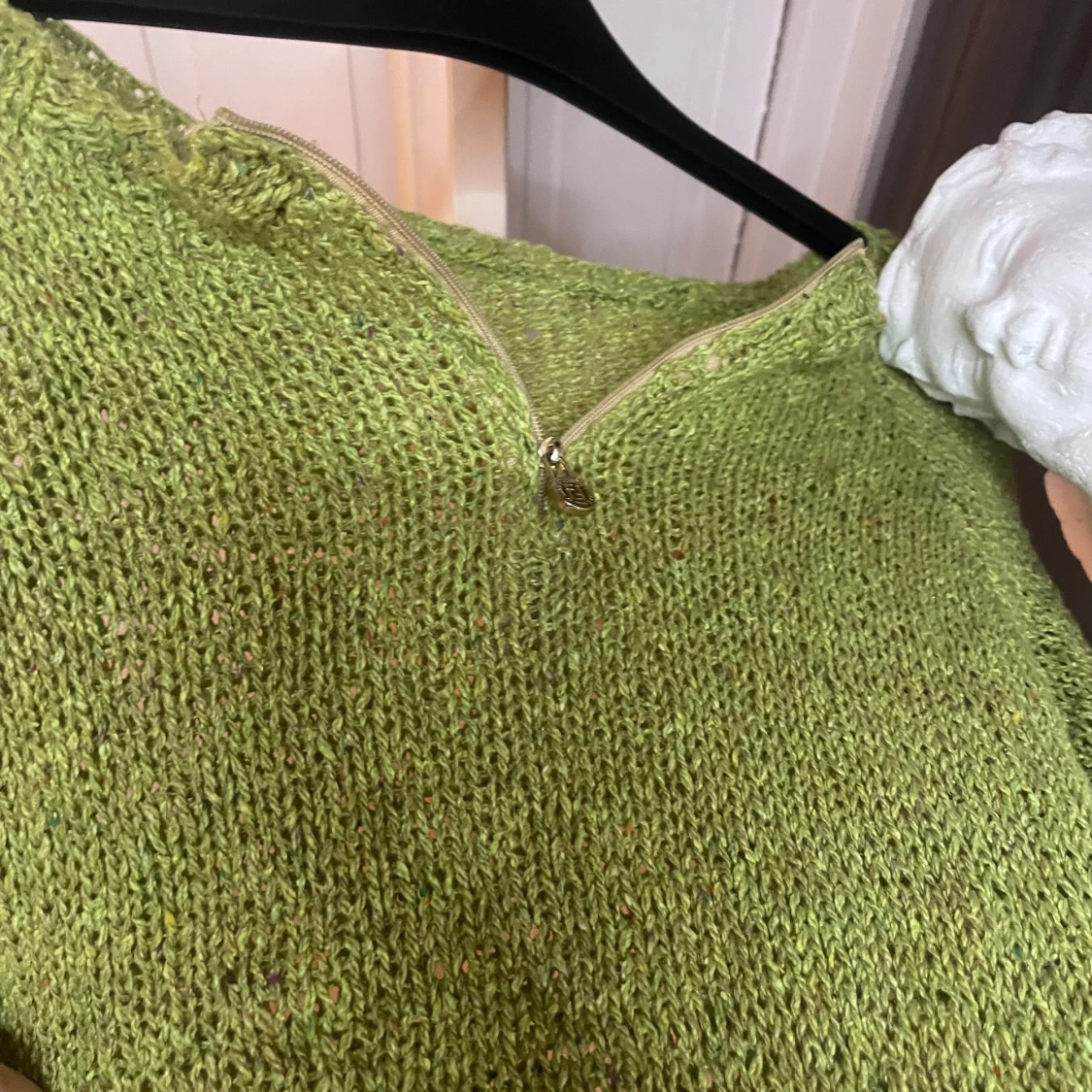 Stickad grön design tröja - 90