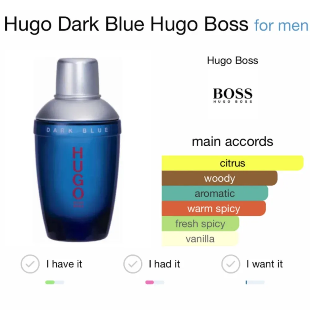  Oanvänd! Hugo boss parfym för män! Skön doft för alla dagar i veckan☑️Citrus, stark, vanilj och fräsch😮‍💨 Drar folk dig nära😉Mvh ItsForFits 🌟. Övrigt.