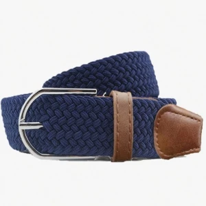 Flätat bälte  - Navy blue färgat flätat bälte i storleken 105 cm. Riktigt Grischigt bälte