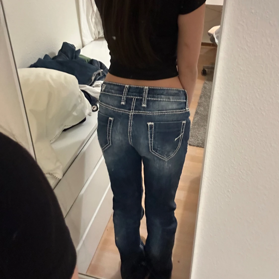 lågmidjade jeans - 90