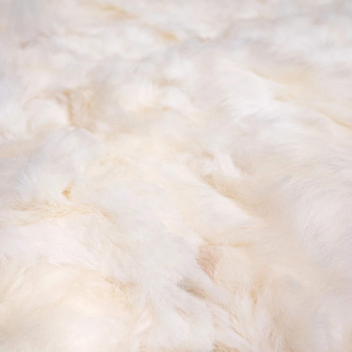 White baby alpaca blanket queen size  - 93