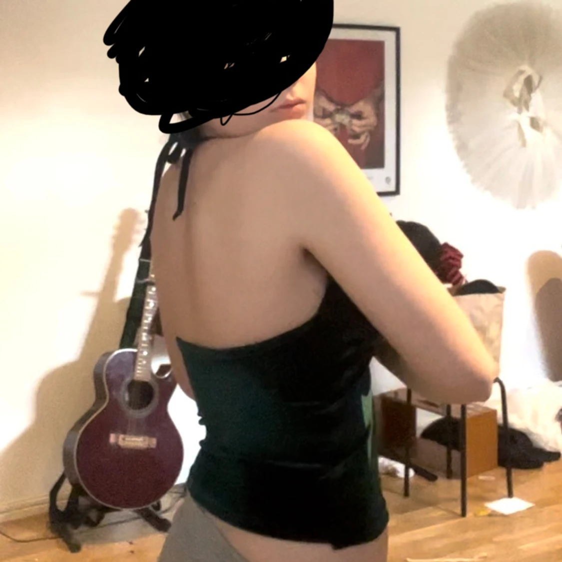 Grön halterneck topp  - 90