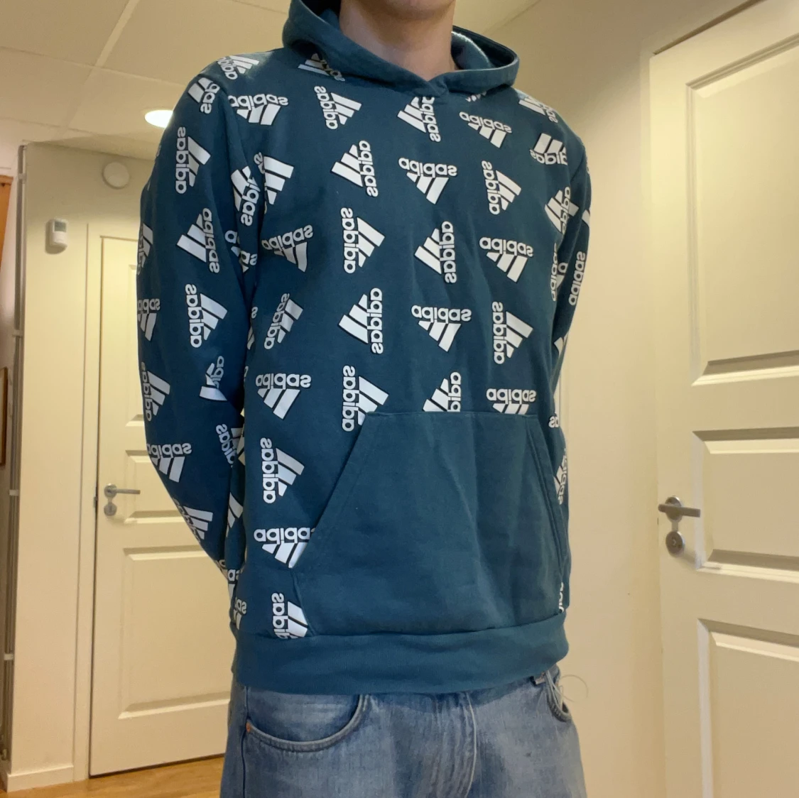 Adidas Hoodie Blå