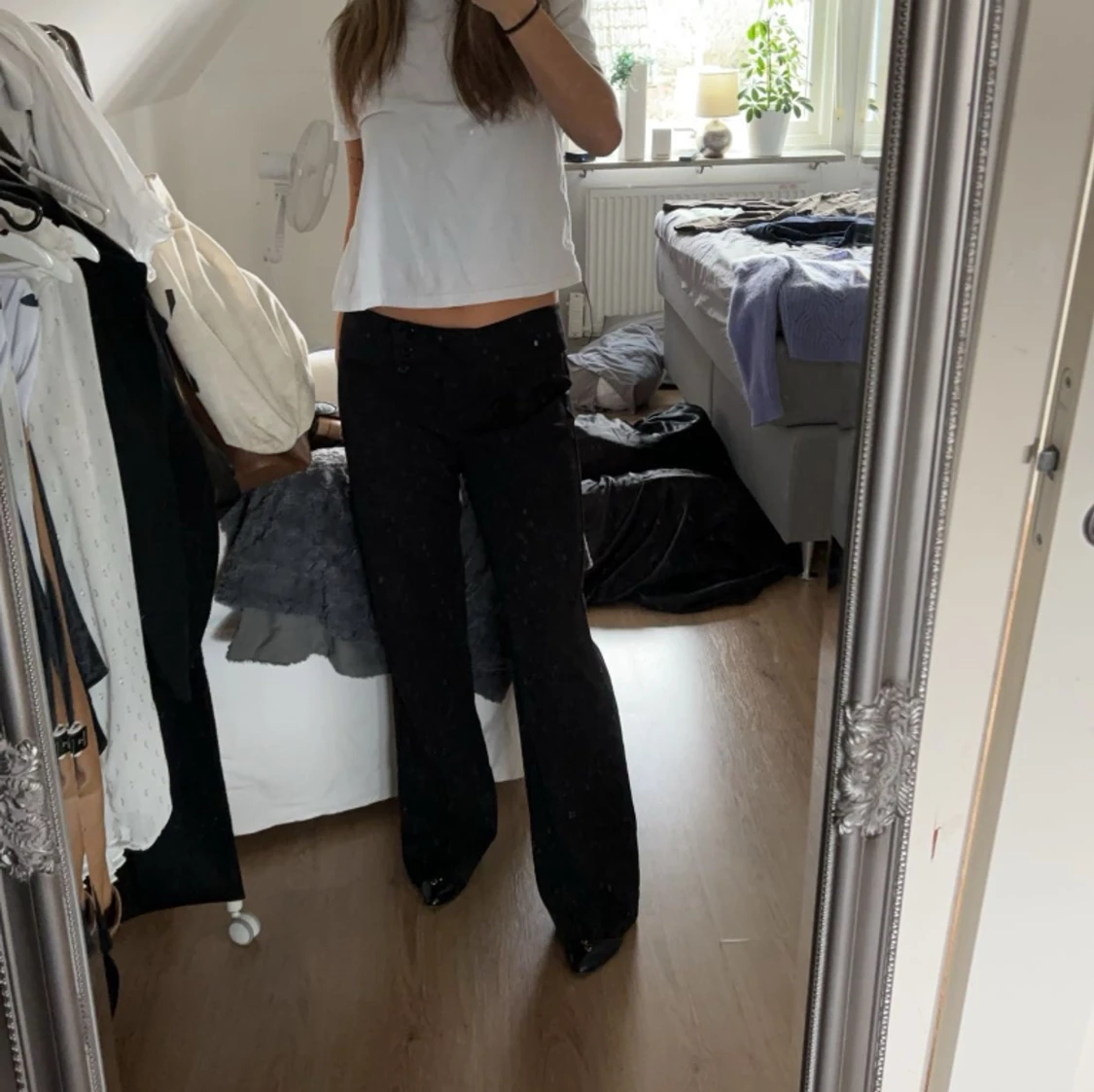 Lågmidjade kostymbyxor 