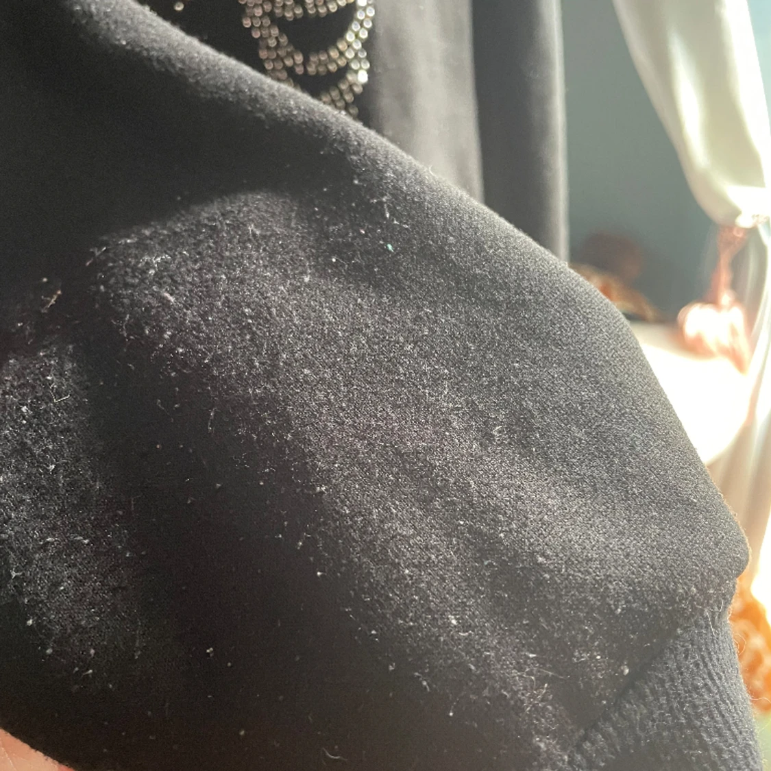 Svart zip up med rhinestones:) - 91