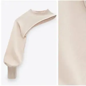 Zara asymmetrisk grop tröja i beige