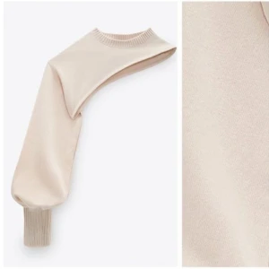 Zara asymmetrisk sweatshirt - Zara asymmetrisk grop tröja i beige