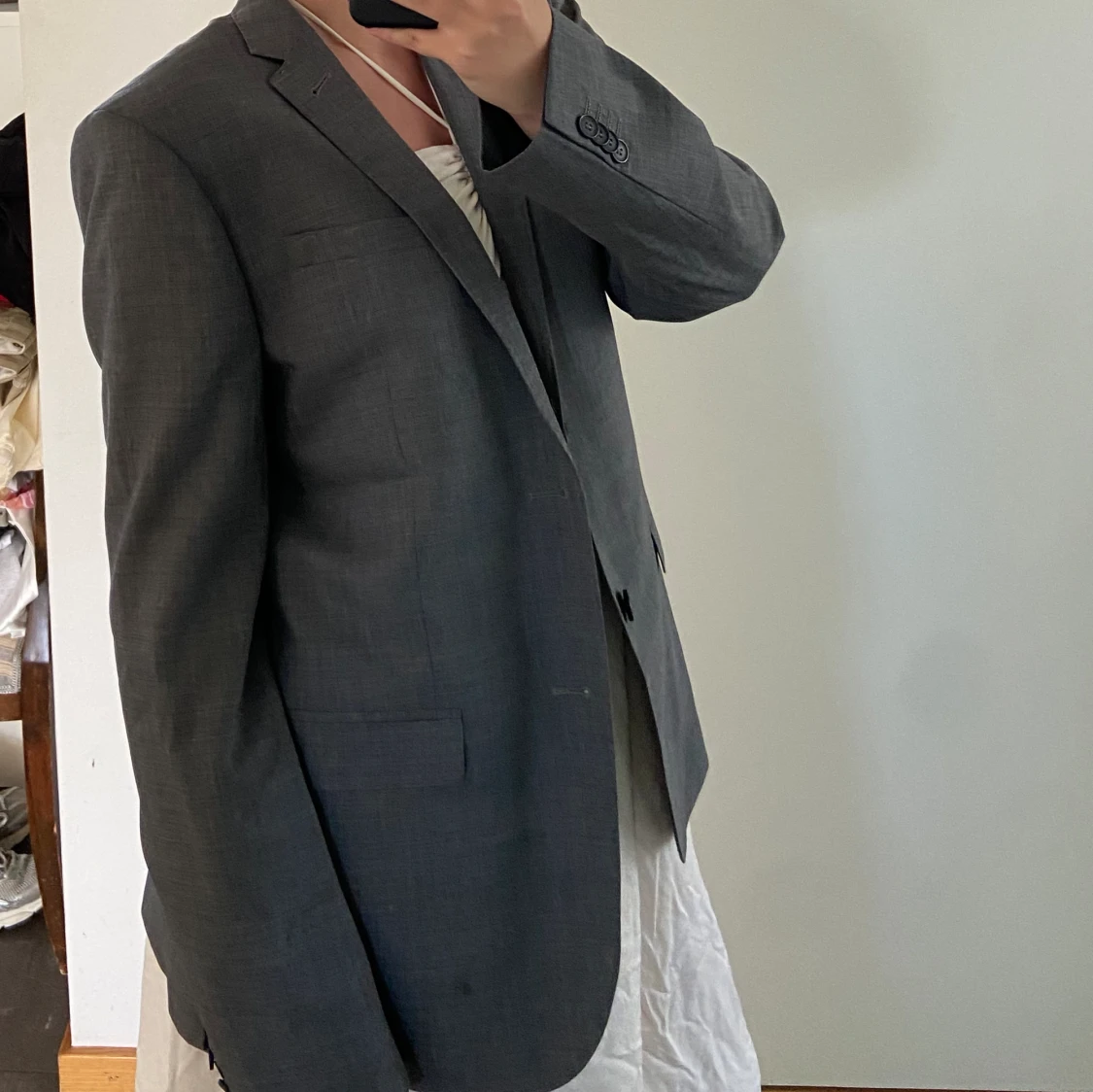 Oversized grå blazer - 90