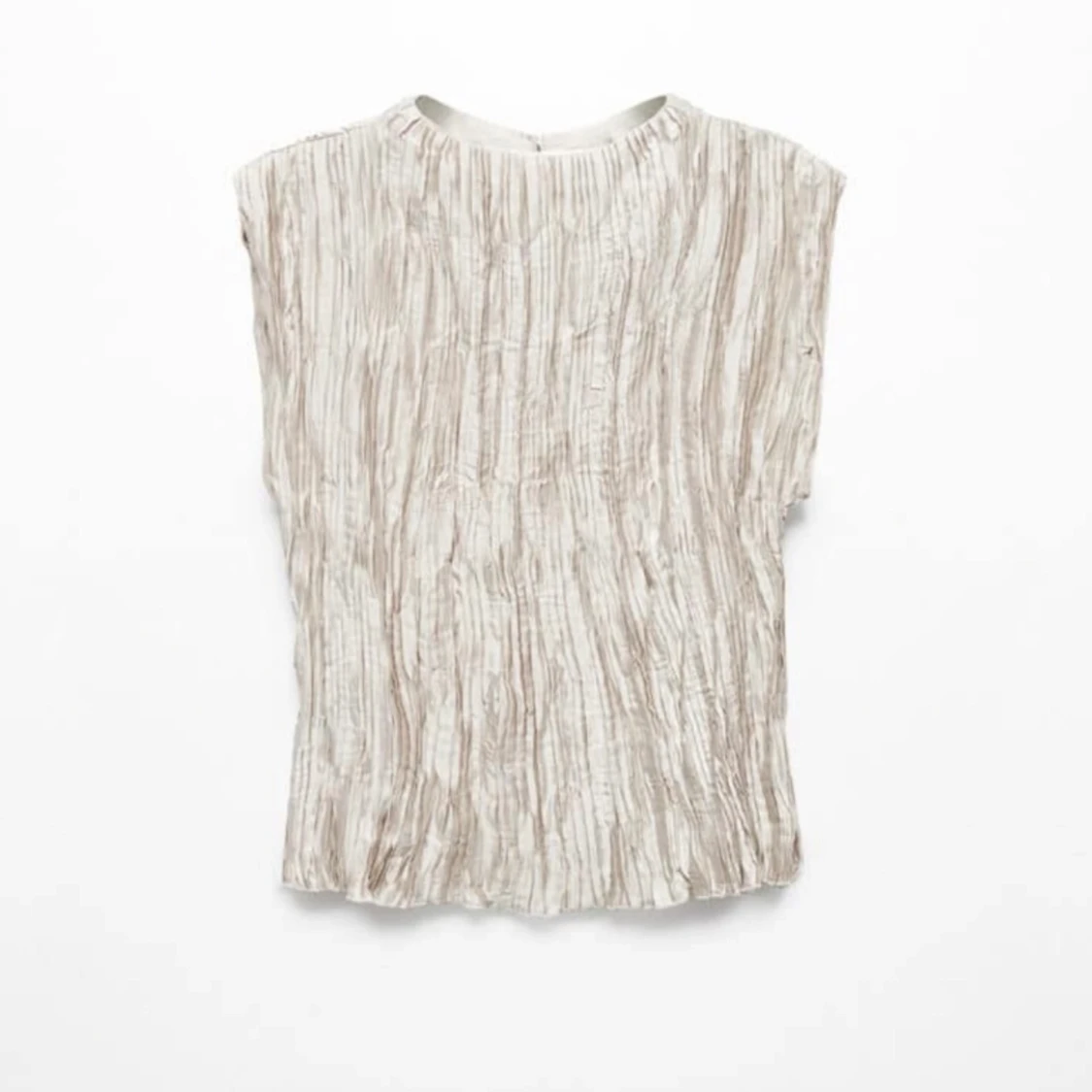 Plisserad satinerad blus  - 91