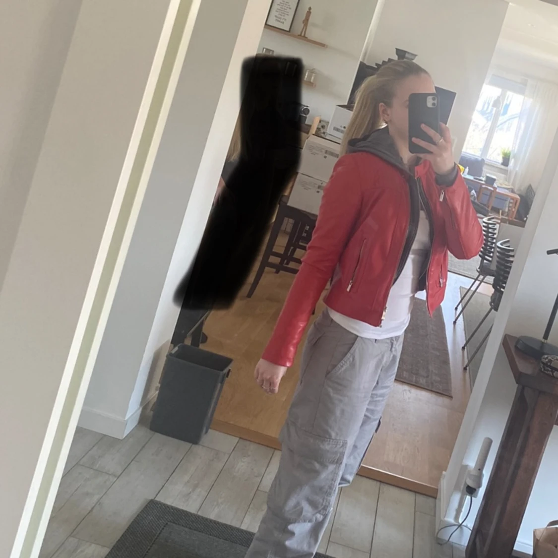 Skinnjacka röd - 90