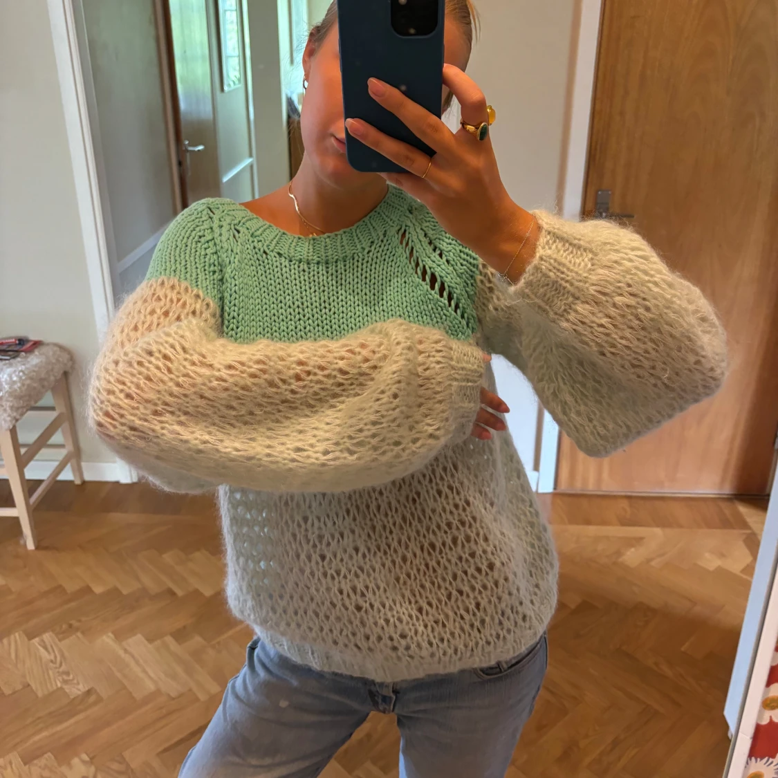 Mohair stickad tröja