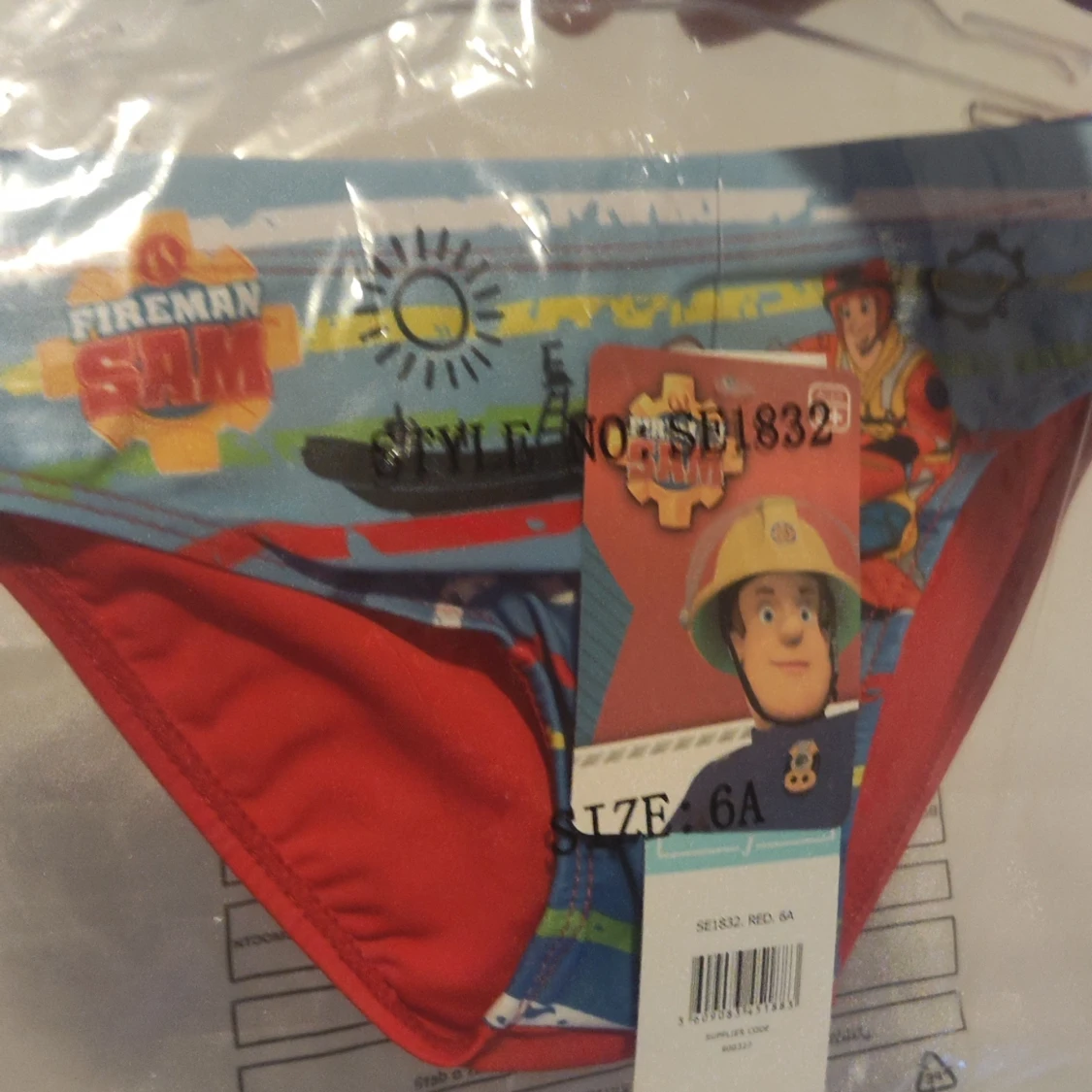 Nya! Fireman Sam badbyxor för barn 5-6år  storlek 110/116 - 91