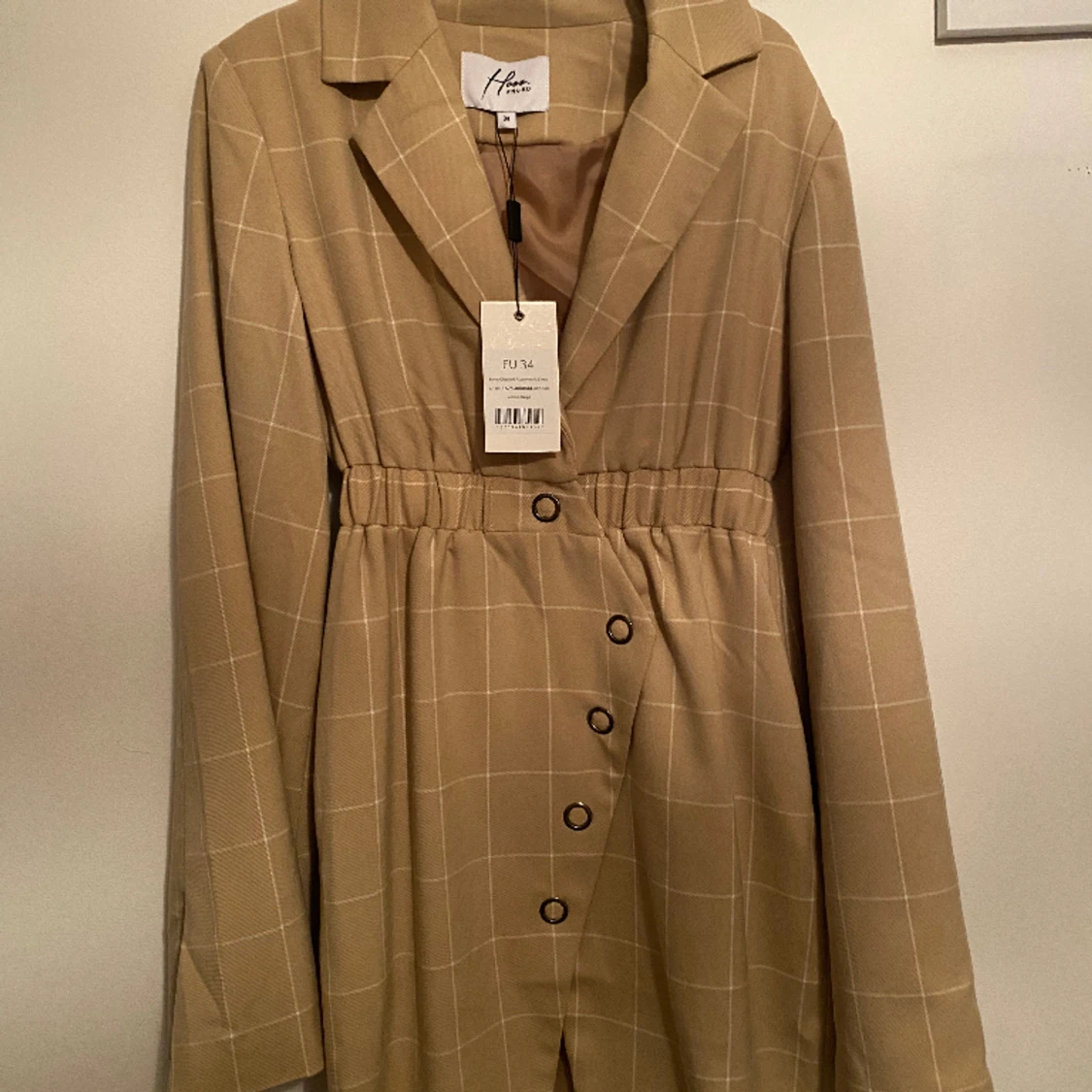 Beige/brun klänning - 90