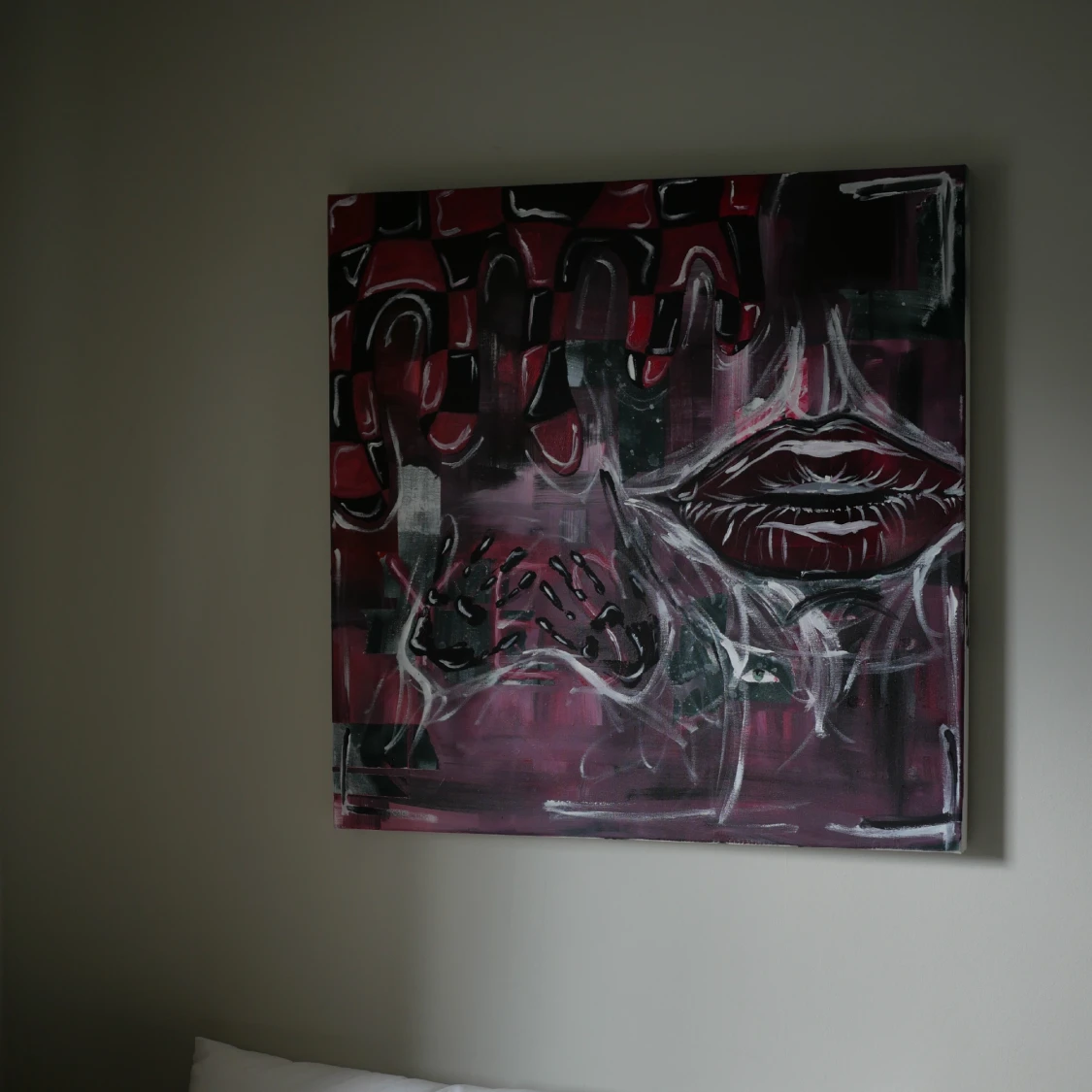 "rosa läppar" tavla - 90