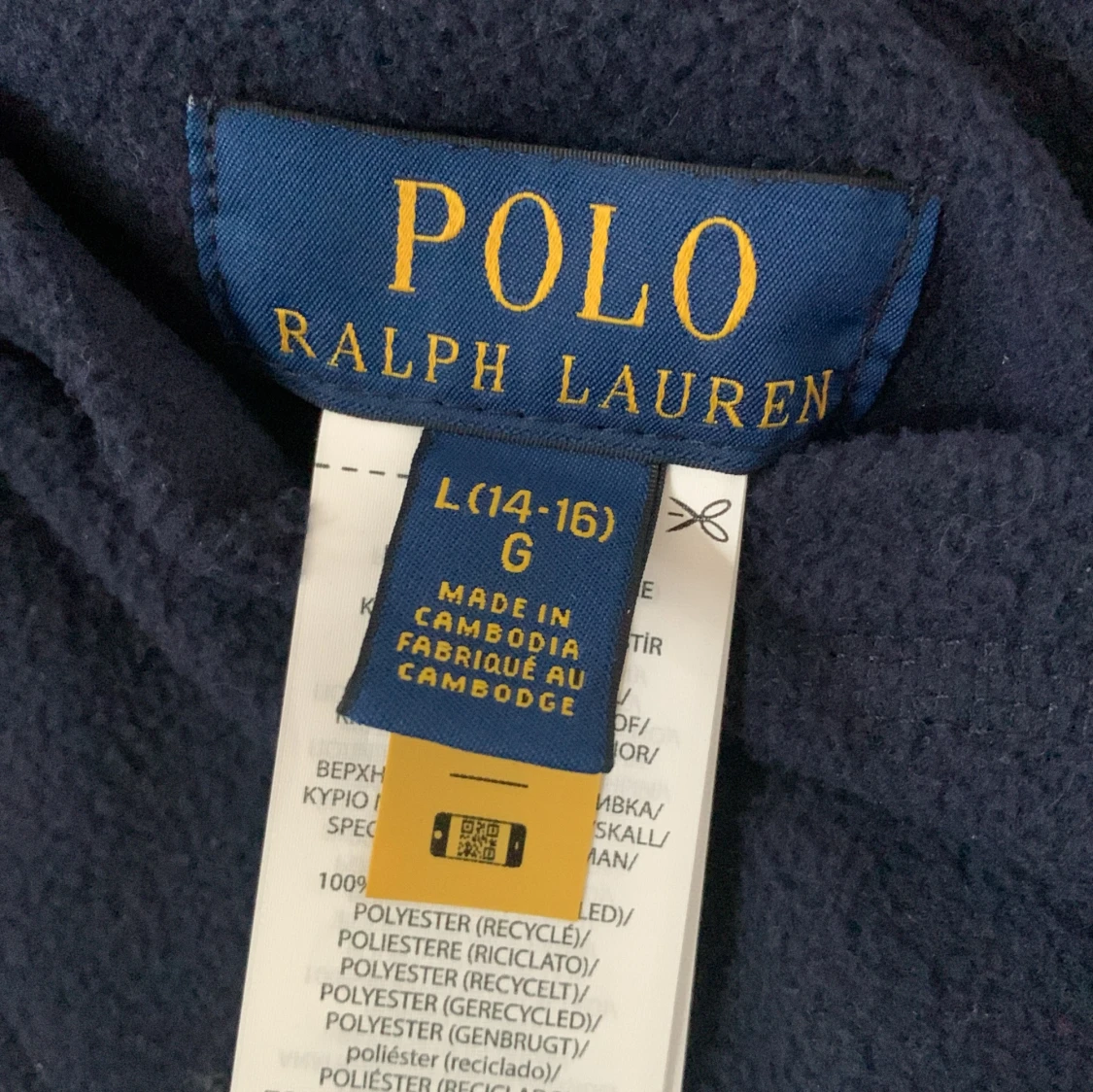 Ralph lauren full zip fliströja nyskick - 90