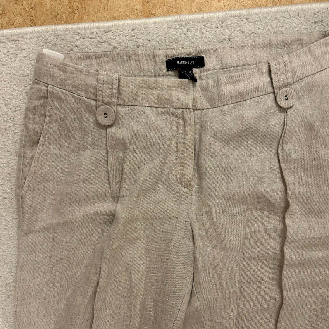 Lågmidjade linnebyxor - 90