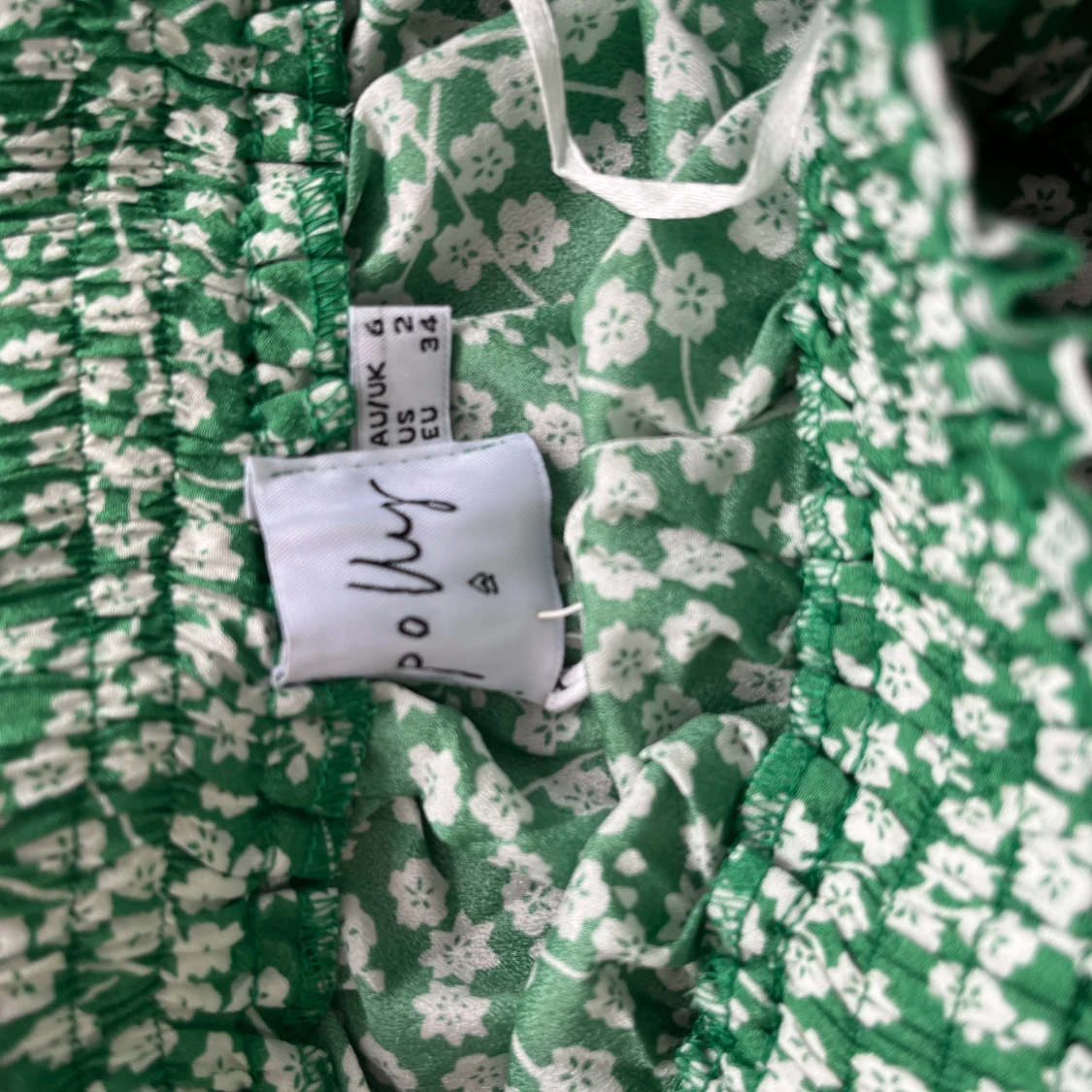 Grön blommig minikjol - 90