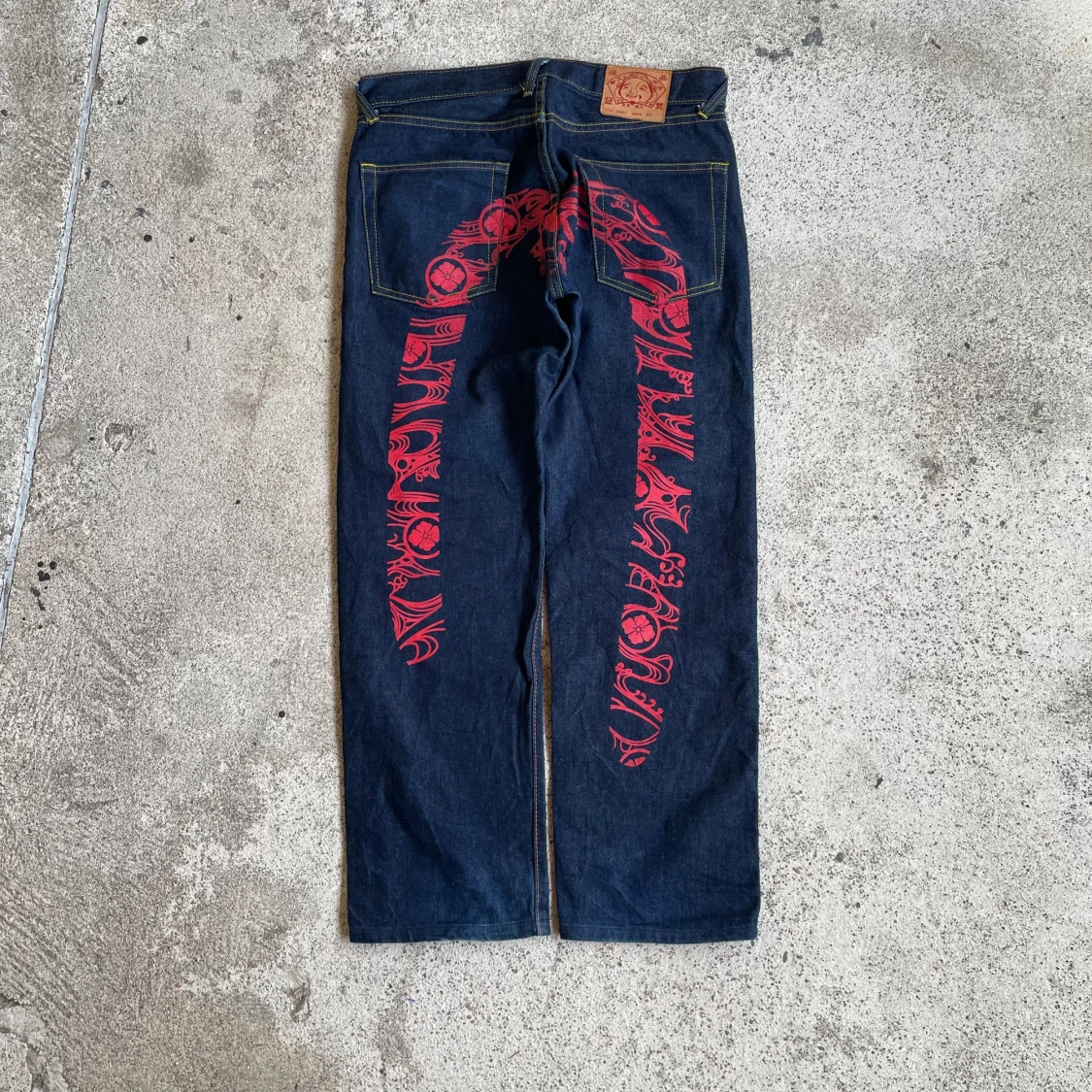Evisu tribal raw denim